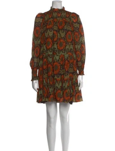 Pre-owned Ulla Johnson Printed Mini Dress In Orange
