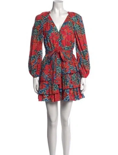 Pre-owned Ulla Johnson Printed Mini Dress In Orange