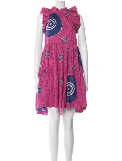 Pre-owned Ulla Johnson Printed Mini Dress In Pink