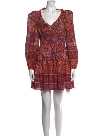 Pre-owned Ulla Johnson Printed Mini Dress In Purple