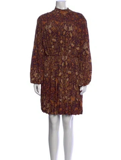 Pre-owned Ulla Johnson Printed Mini Dress In Purple