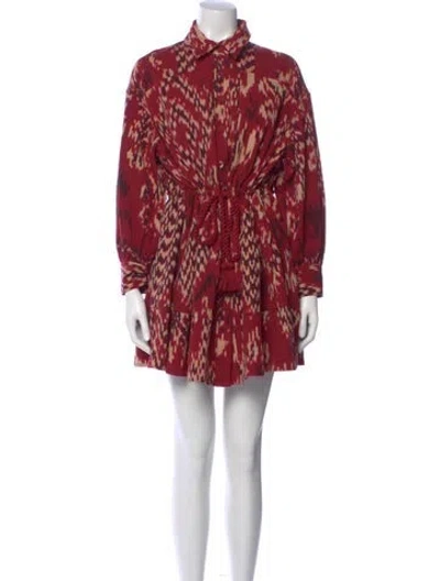 Pre-owned Ulla Johnson Printed Mini Dress In Red