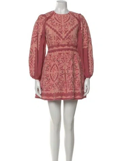 Pre-owned Ulla Johnson Printed Mini Dress In Red