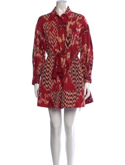 Pre-owned Ulla Johnson Printed Mini Dress In Red