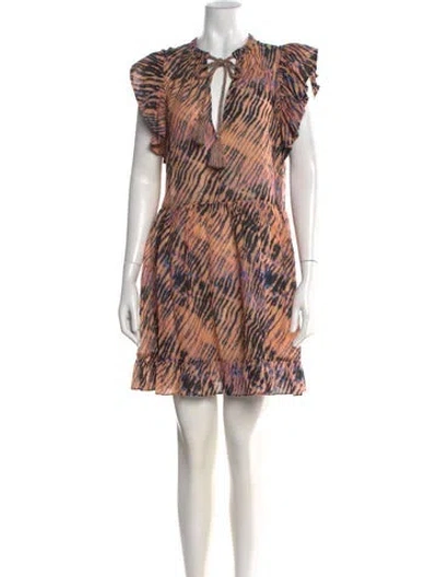 Pre-owned Ulla Johnson Printed Mini Dress W/ Tags In Multi