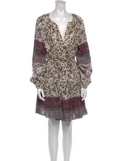 Pre-owned Ulla Johnson Printed Mini Dress W/ Tags In Neutral