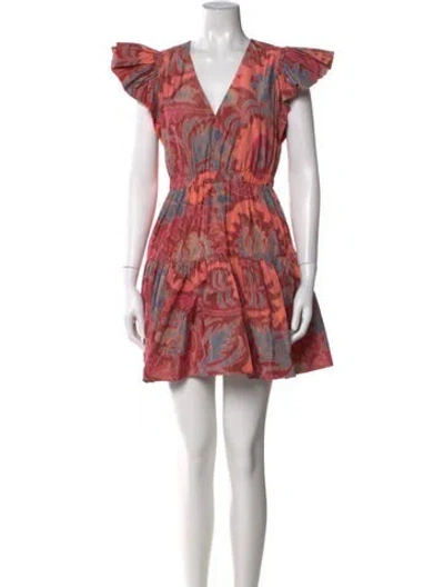 Pre-owned Ulla Johnson Printed Mini Dress W/ Tags In Pink