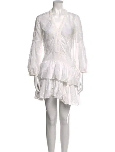 Pre-owned Ulla Johnson Printed Mini Dress In White