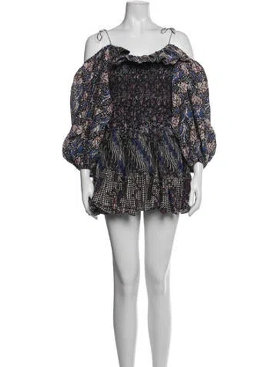 Pre-owned Ulla Johnson Printed Mini Dress In White
