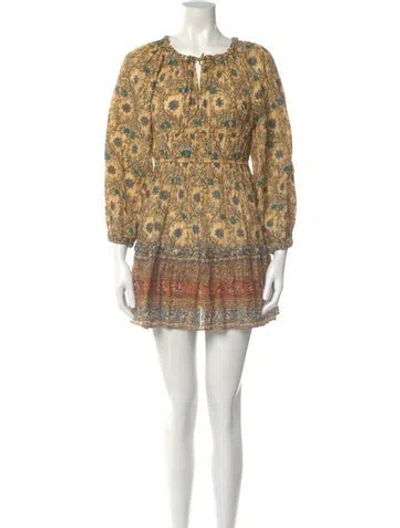 Pre-owned Ulla Johnson Printed Mini Dress In Yellow