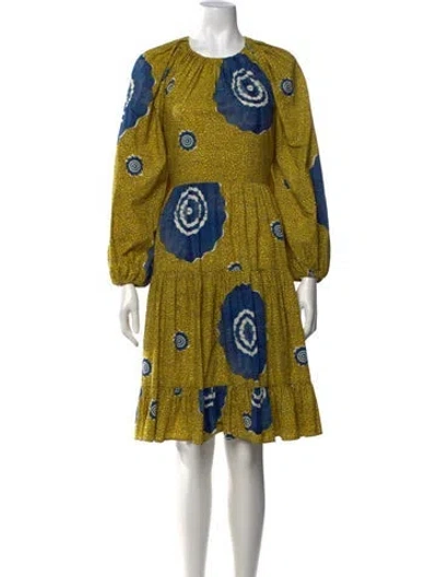Pre-owned Ulla Johnson Printed Mini Dress In Yellow