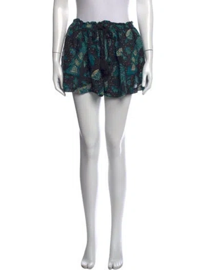 Pre-owned Ulla Johnson Printed Mini Shorts In Black