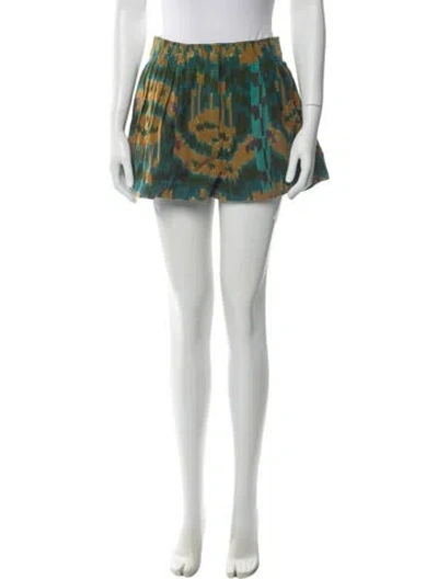 Pre-owned Ulla Johnson Printed Mini Shorts In Blue