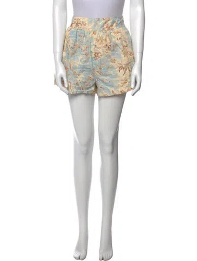 Pre-owned Ulla Johnson Printed Mini Shorts In Blue