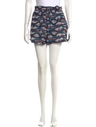 Pre-owned Ulla Johnson Printed Mini Shorts In Blue