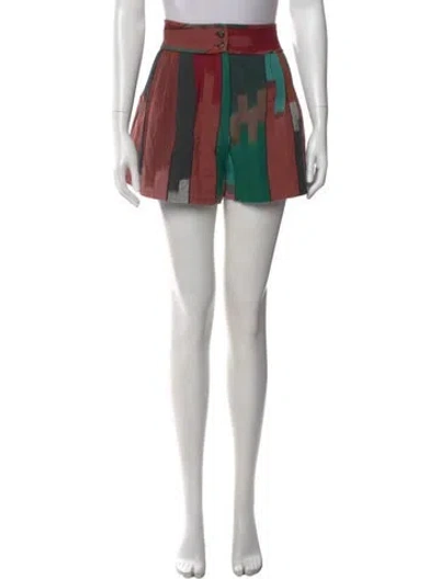 Pre-owned Ulla Johnson Printed Mini Shorts In Blue