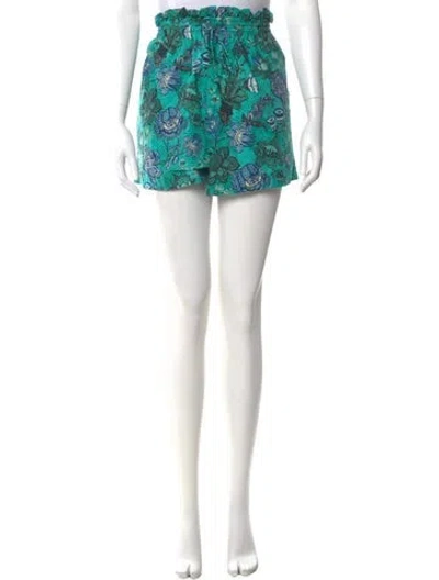 Pre-owned Ulla Johnson Printed Mini Shorts In Green