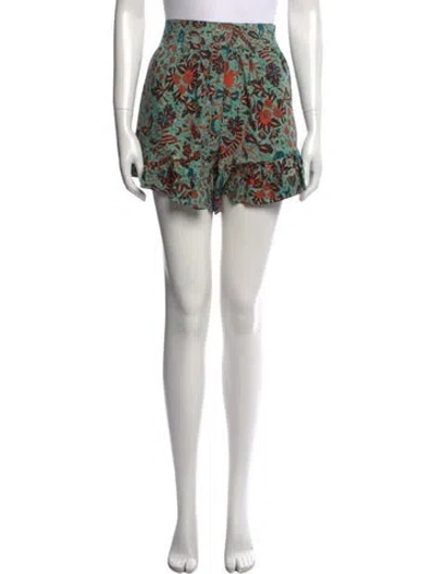 Pre-owned Ulla Johnson Printed Mini Shorts In Green