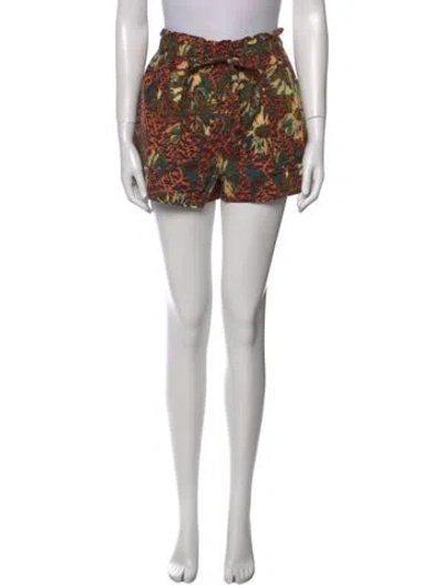 Pre-owned Ulla Johnson Printed Mini Shorts In Green