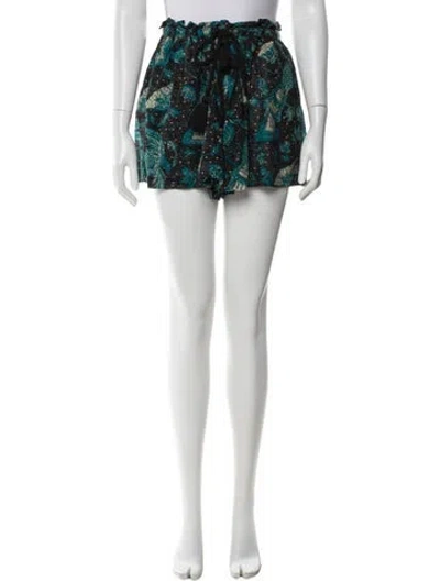 Pre-owned Ulla Johnson Printed Mini Shorts In Green