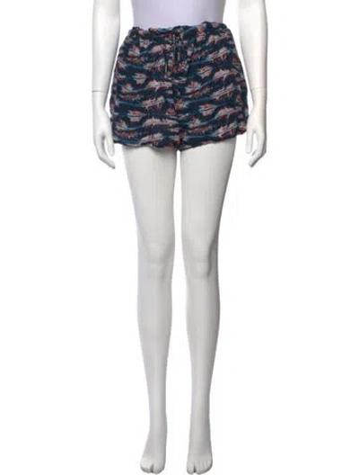 Pre-owned Ulla Johnson Printed Mini Shorts In Green
