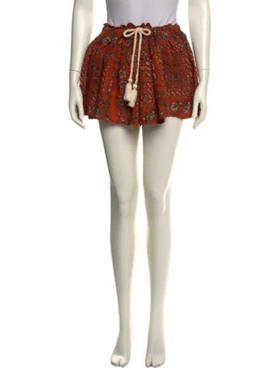 Pre-owned Ulla Johnson Printed Mini Shorts In Multi