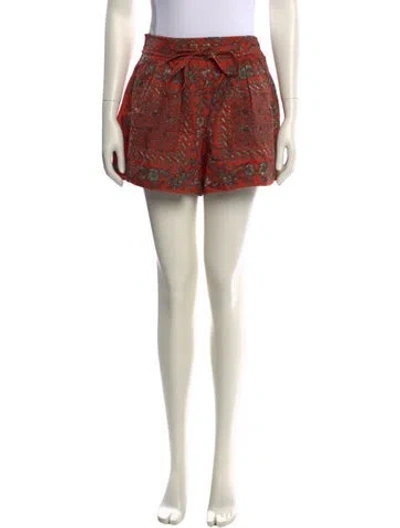 Pre-owned Ulla Johnson Printed Mini Shorts In Multi