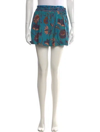 Pre-owned Ulla Johnson Printed Mini Shorts In Multi