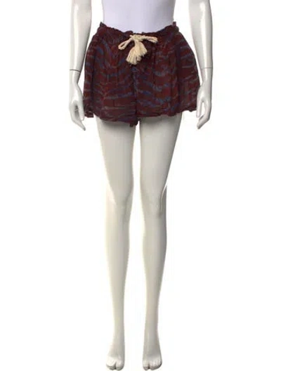 Pre-owned Ulla Johnson Printed Mini Shorts In Multicolor