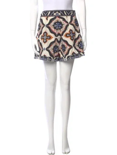 Pre-owned Ulla Johnson Printed Mini Shorts In Neutral