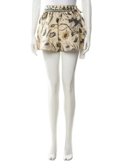 Pre-owned Ulla Johnson Printed Mini Shorts In Neutral