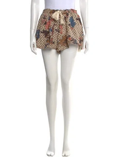 Pre-owned Ulla Johnson Printed Mini Shorts In Neutral