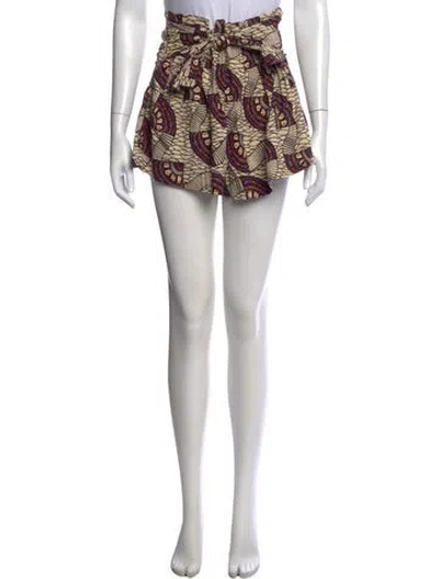 Pre-owned Ulla Johnson Printed Mini Shorts In Neutral