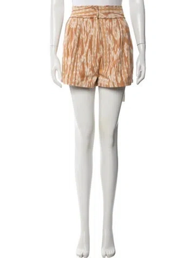 Pre-owned Ulla Johnson Printed Mini Shorts In Neutrals