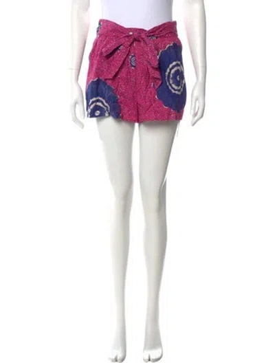 Pre-owned Ulla Johnson Printed Mini Shorts In Pink