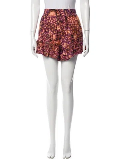 Pre-owned Ulla Johnson Printed Mini Shorts In Red