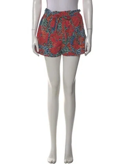 Pre-owned Ulla Johnson Printed Mini Shorts In Red