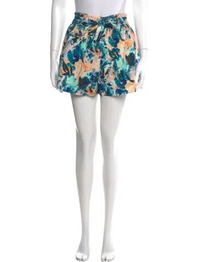 Pre-owned Ulla Johnson Printed Mini Shorts W/ Tags In Black