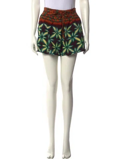 Pre-owned Ulla Johnson Printed Mini Shorts W/ Tags In Neutral