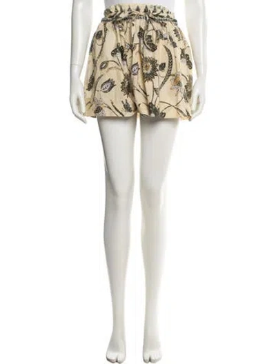 Pre-owned Ulla Johnson Printed Mini Shorts In White