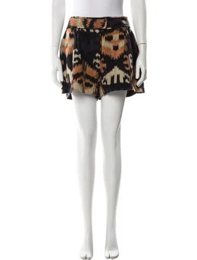 Pre-owned Ulla Johnson Printed Mini Shorts In Yellow