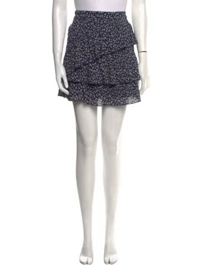 Pre-owned Ulla Johnson Printed Mini Skirt In Blue