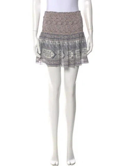 Pre-owned Ulla Johnson Printed Mini Skirt In Blue