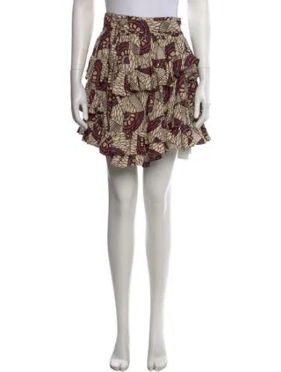 Pre-owned Ulla Johnson Printed Mini Skirt In Neutral
