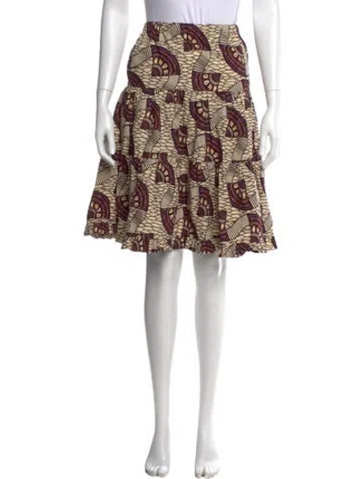 Pre-owned Ulla Johnson Printed Mini Skirt In Neutrals