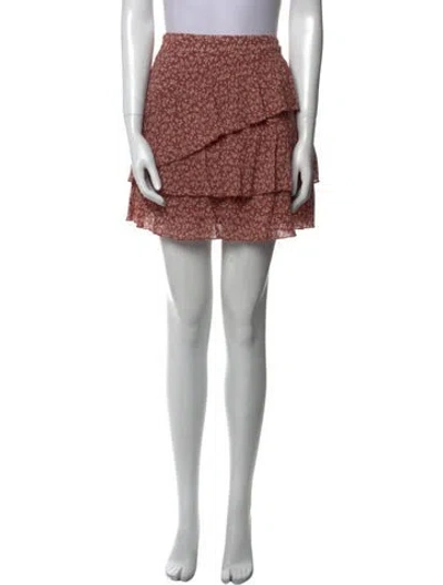 Pre-owned Ulla Johnson Printed Mini Skirt In Pink