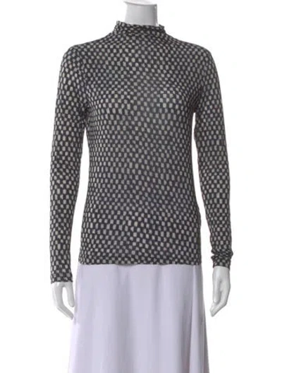 Pre-owned Ulla Johnson Printed Mock Neck Top