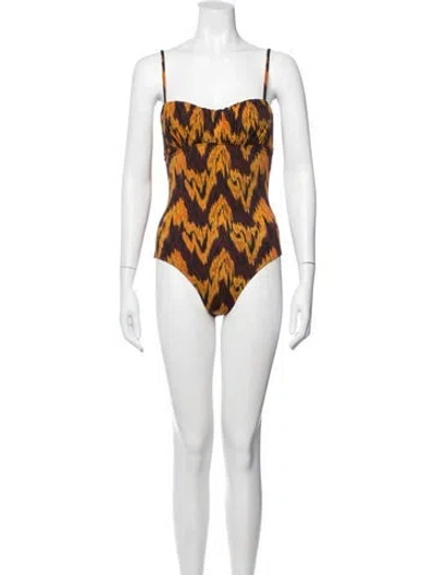 Pre-owned Ulla Johnson Printed One-piece W/ Tags In Brown