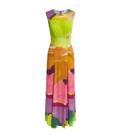 Ulla Johnson Printed Ruched Lana Maxi Dress In Multi