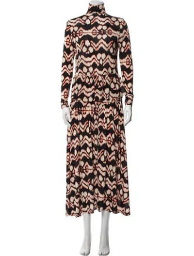 Pre-owned Ulla Johnson Printed Ruffle Embellishment Skirt Set In Black